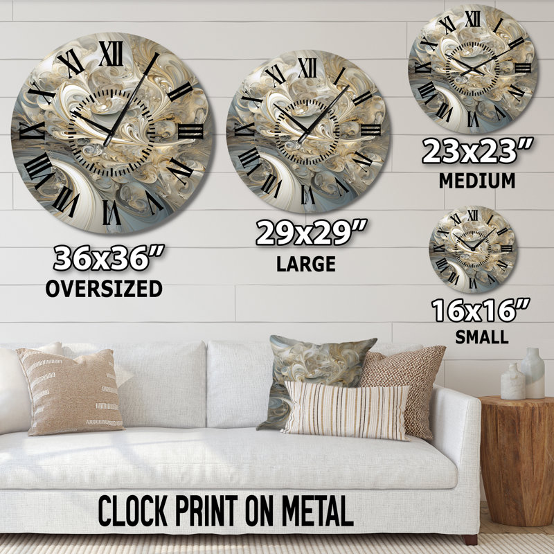 Horloge murale Fractal Whirl, Médium
