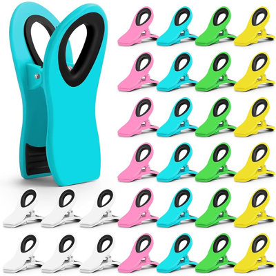 30-Pack Magnetic Chip Clips – Multicolor Food Bag Clips for Kitchen, Office & Home