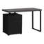 Bureau d'ordinateur Petrella, bureau à domicile, ordinateur portable, installation à gauche, à droite, tiroirs de rangement, L 48 po, bureau, métal, stratifié-608838669-607049571