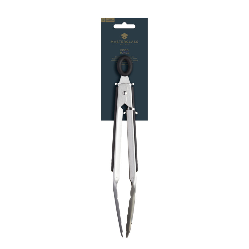 MasterClass Deluxe Stainless Steel Food Tongs, 40 cm