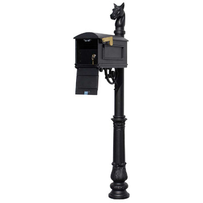 Lewiston Aluminum Post Mounted Post Box