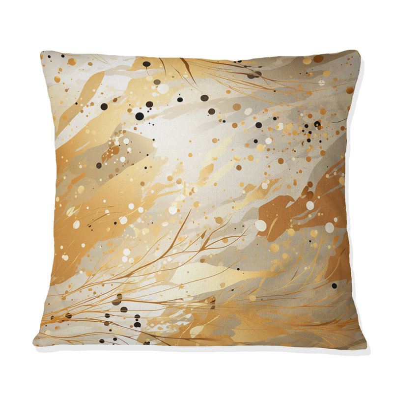 Coussin Golden Marble Radiance, H 16 po x l 16 po
