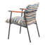 Chaise de salle à manger moderne rembourrée sans accoudoirs avec cadre en métal et assise durable pour table de cuisine