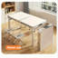 Table de camping pliante pour patio avec plateau rectangulaire, structure en aluminium