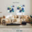 Harnek velours bleu abstrait II-109384222