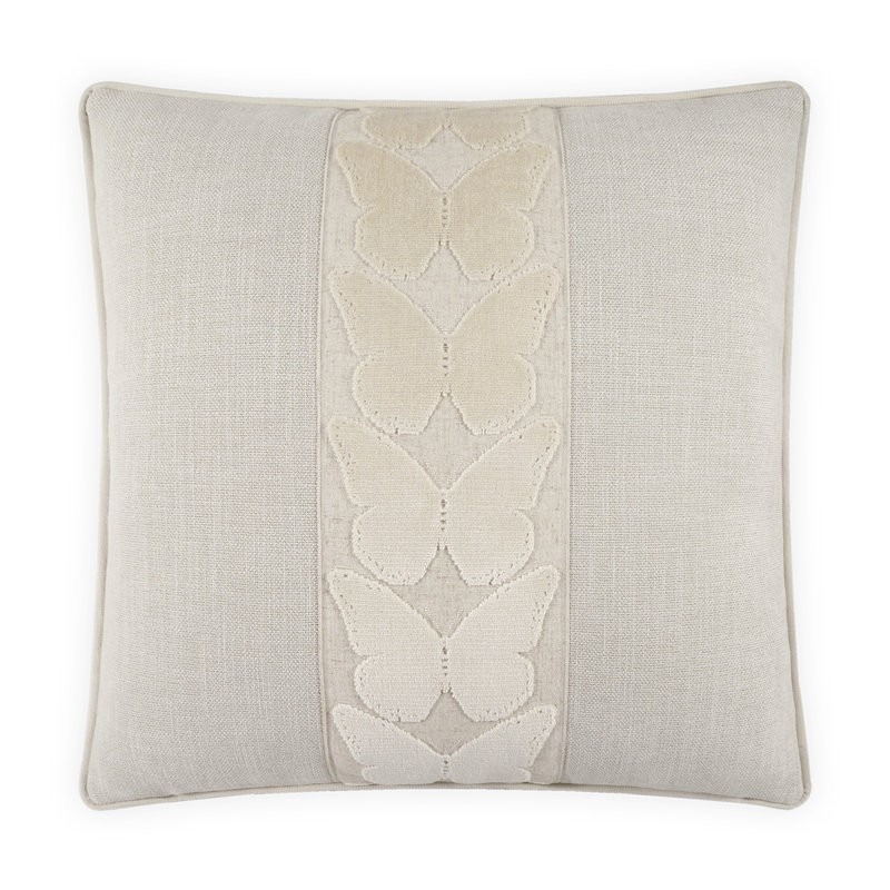 Coleous Square Pillow Cover & Insert, Ivory, Square 22"