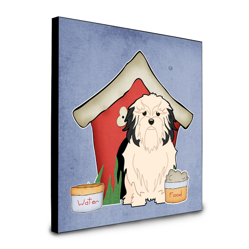 Panneau mural d’art collection dog house Scarvinia, Petit chien lion