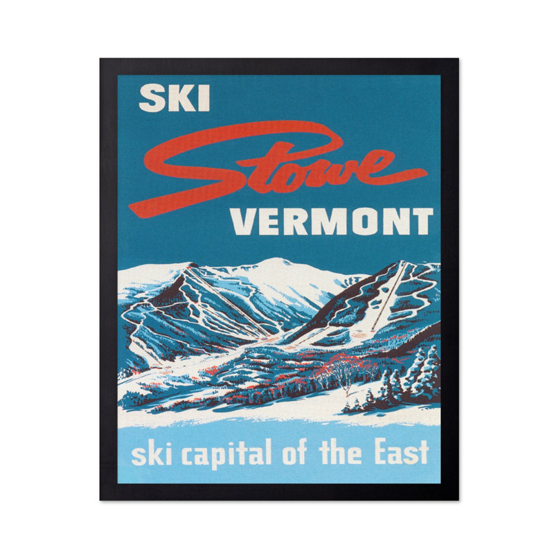 Ski Stowe, Vermont, Sans cadre, Affiche, H 12 po x l 16 po