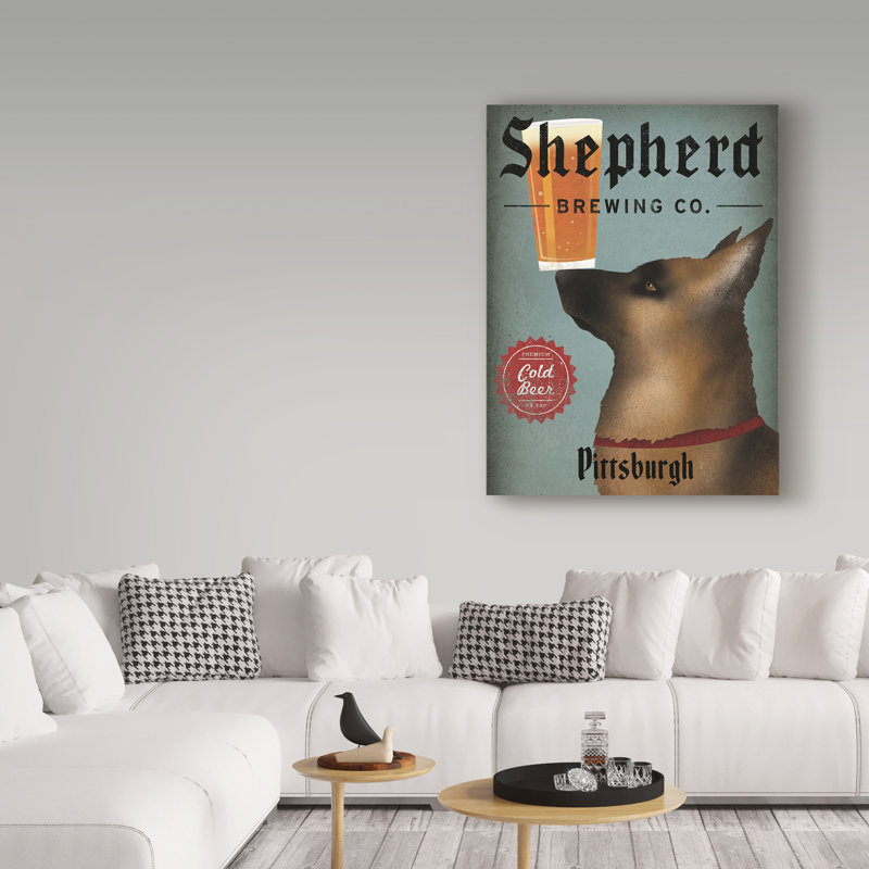 « german berger infusement co pittsburgh black », reproduction d’impression sur toile tendue, H 24 po x l 18 po x P 2 po