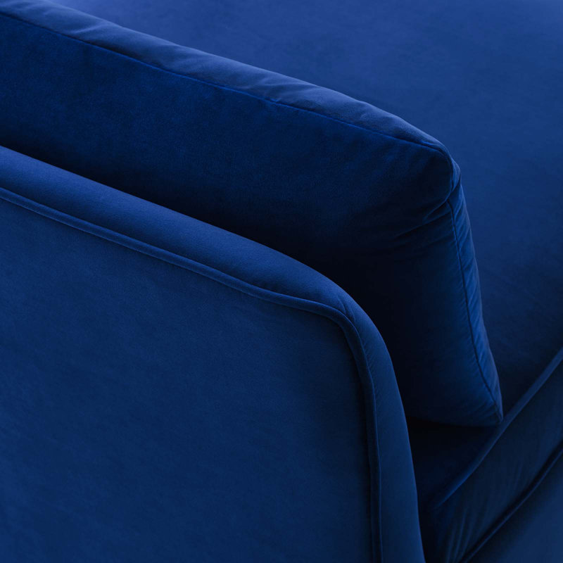 Ardent Performance Velvet Armless Chair, Navy Velvet