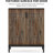 31.5 Inches Brown & Black Wooden Shoe Cabinet With Doors-502053673