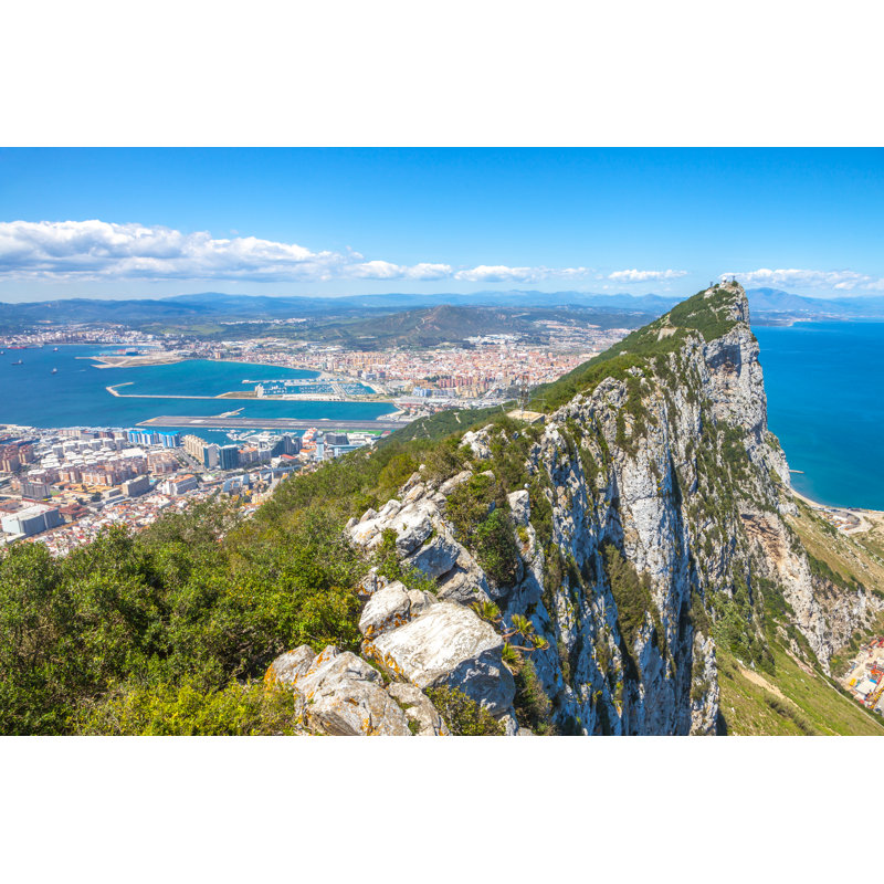 Gibraltar Rock by Bennymarty - Wrapped Canvas Print, 30cm H x 46cm W