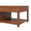 Table basse à plateau relevable avec bureau réglable, compartiment caché et tablette ouverte pour le travail, la salle à manger et le rangement-129385155