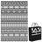 Reversible Outdoor Rug, Waterproof Plastic Straw Floor Mat, Portable RV Camping Carpet, Large Floor Mat for Backyard, Deck, Picnic, Beach, Black & White Geometric Wall-109043850