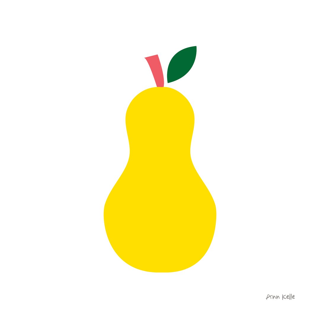 Leinwandbild Yellow Pear von Ann Kelle