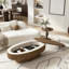 Table basse 47 po avec rangement en bois massif
