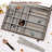 Jewellery Organizer Tray With Clear Lid 24 Grid Velvet Drawer Insert Jewellery Storage Box With Transparent Glass Lid Jewellery Display Case With Lock(Beige, 24 Grid)-1851554147