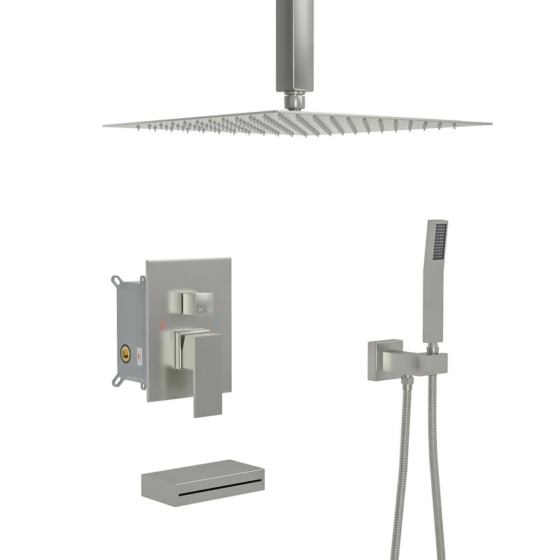 All-In-One Kit with Rough in-Valve, Brushed Nickel