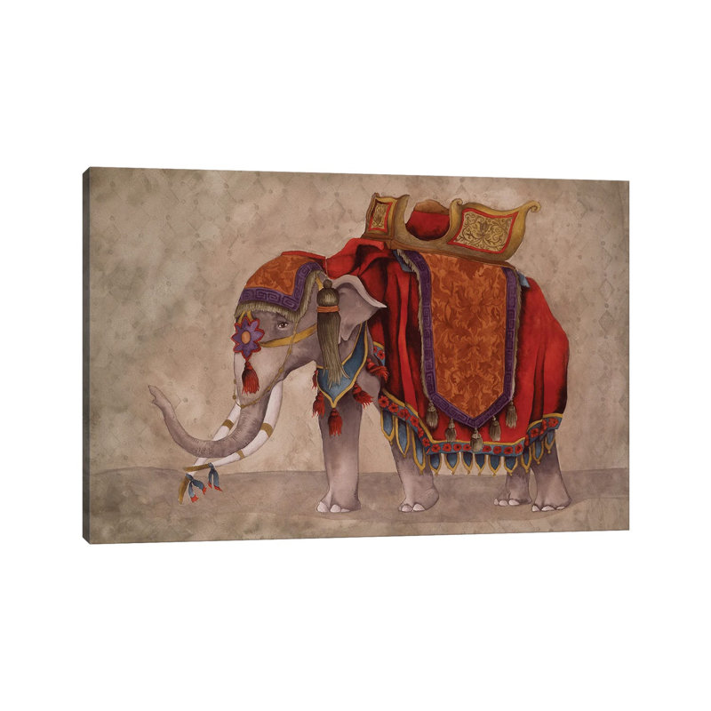 Ceremonial Elephants by Elizabeth Medley - Wrapped Canvas Gallery-Wrapped Canvas Giclée, 30.48 cm H x 45.72 cm W