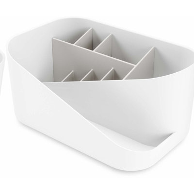 ElegancePro White Cosmetic & Accessory Organizer