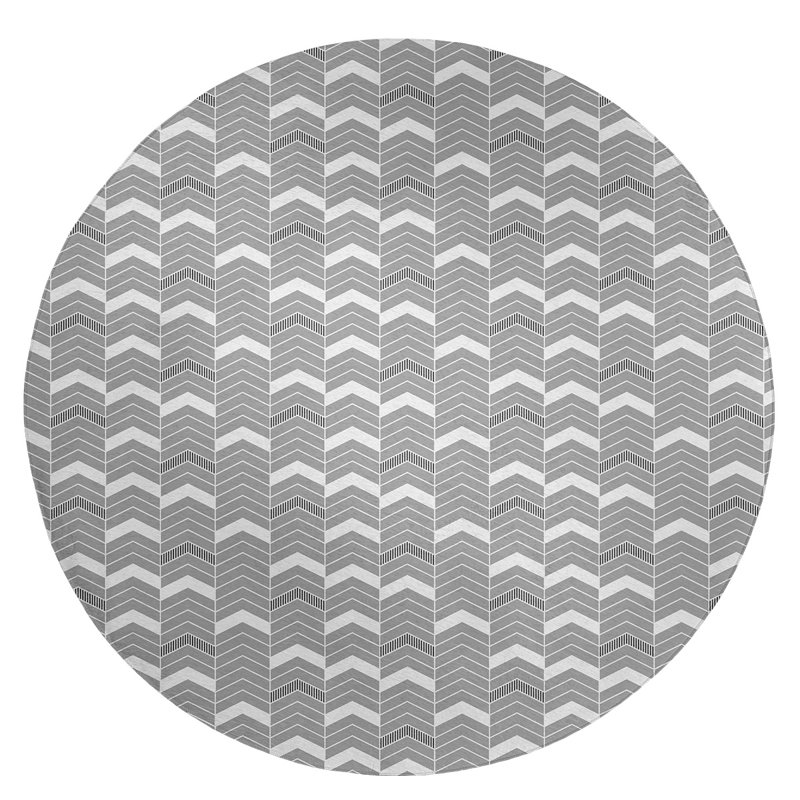 Chenille Chevron Indoor Rug, Round 5'