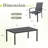 6-Person Rectangular Patio Dining Set With Stackable Textilene Chairs-1382668991
