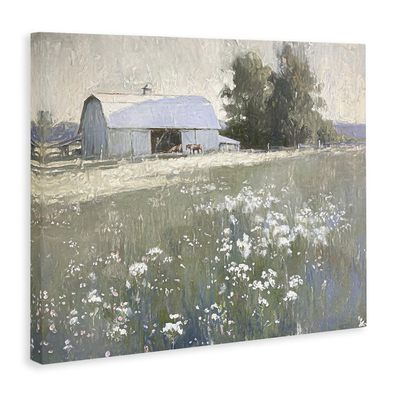"Peaceful Farm Pasture", art mural par Ramona Murdock, H 24 po x l 30 po