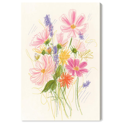 "Crayon Garden I", impression murale sur toile par Art Remedy, galerie tendue, 36 x 54