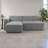 Berlare 2 - Piece Compression Upholstered Boneless Corduroy L-Shaped Modular Sectional Sofa Set – Fully Compressed, No Assembly Required-480882446-481251883