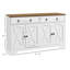 Buffet Farmhouse avec tiroirs de rangement, portes de style grange et tablettes réglables pour l'organisation