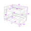Lit superposé en bois avec tablettes de rangement et ports USB-191443456-191443457