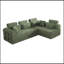 Canapé modulaire en forme de L avec coussin moelleux-132008003