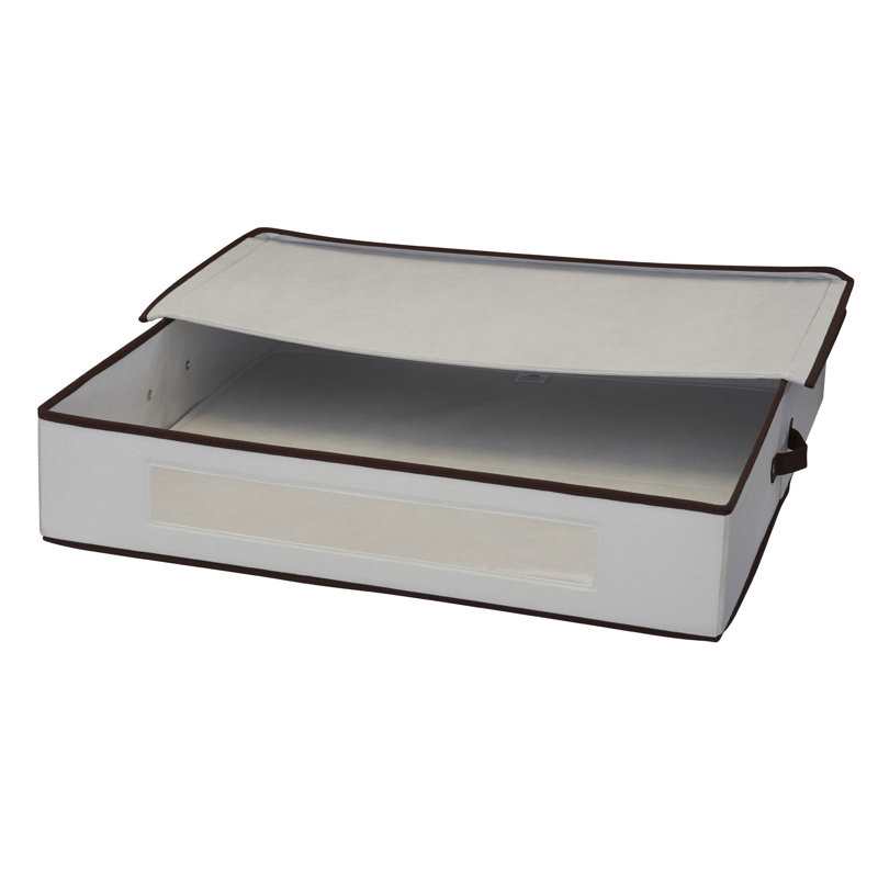 Boîte en tissu robuste, H 7,5 po x l 30 po x P 30 po, Naturel