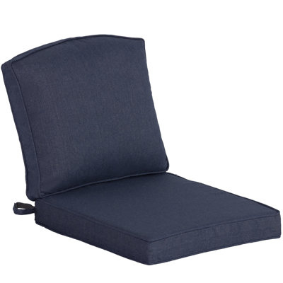 20" x 21.5" Outdoor Deep Seat Cushion Set, Water Resistant Patio Cushions with Strap (Set of 2)