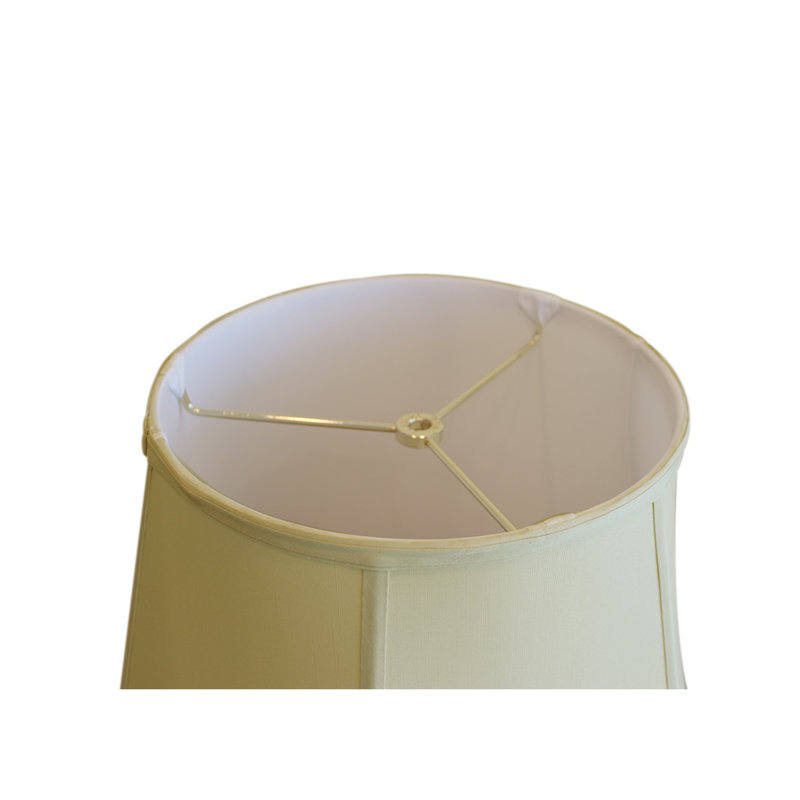 Beige Linen Bell Empire Lamp Shade with Brass Fitter