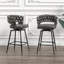 Ensemble de 2 tabourets de bar, tabourets de bar pivotants, tabourets de comptoir rembourrés pour la maison-1233877366