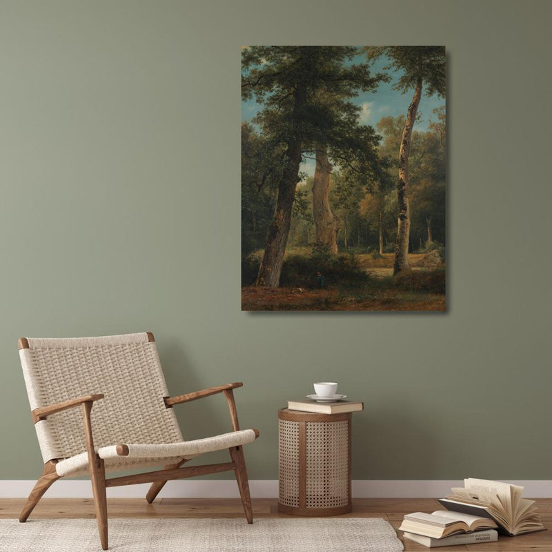 «A Forest in Fontainebleau» par Georgius Jacobus, Van Van Os - Art mural sur toile tendue avec châssis, H 40 po x l 28 po