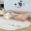 Full Wooden Floor Bed Frame With Guardrails-327905