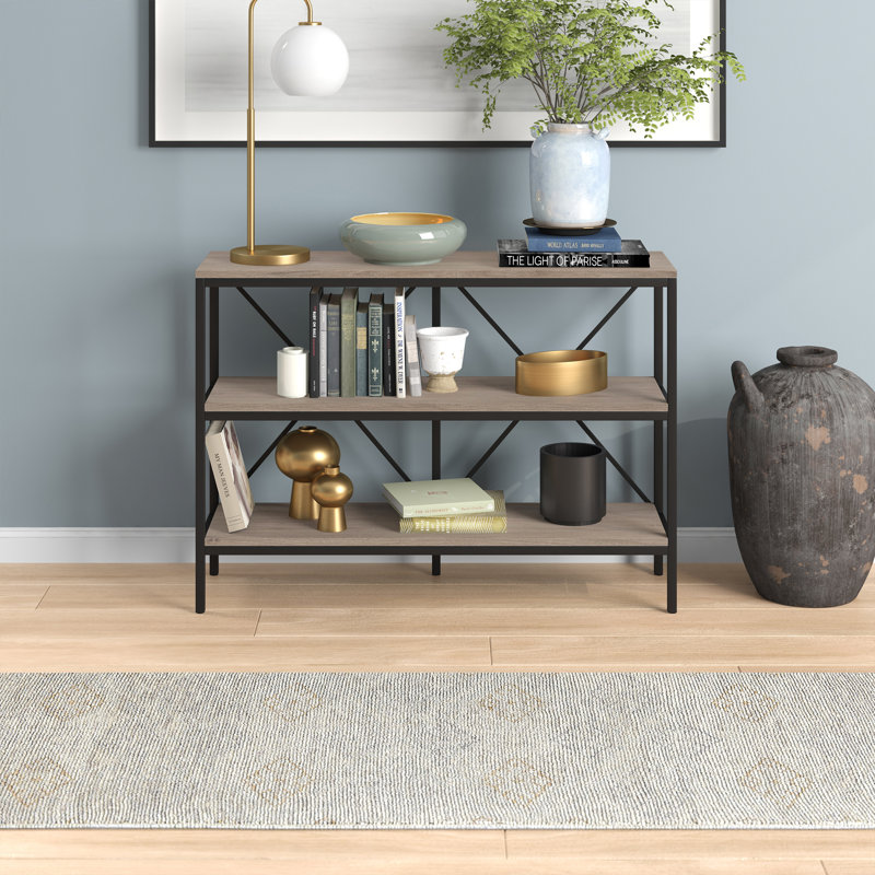 Console avec tablettes Kira , H 30 po x l 42 po x P 11,75 po, Gris