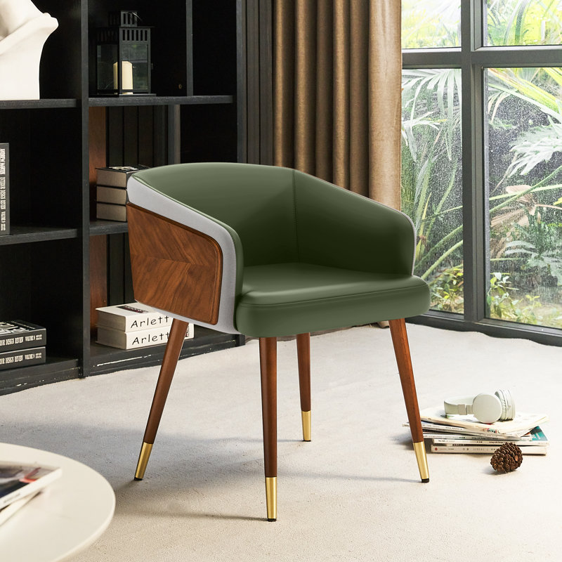 Chaise rembourrée Enrico, Vert d’armée