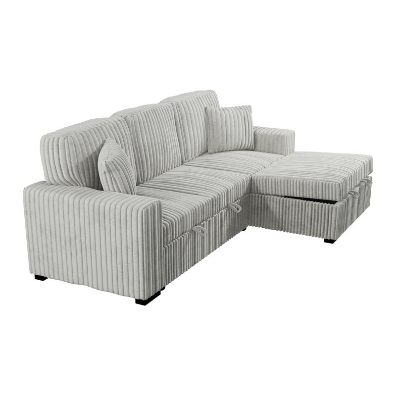 2-Piece Convertible Sectional, Ash