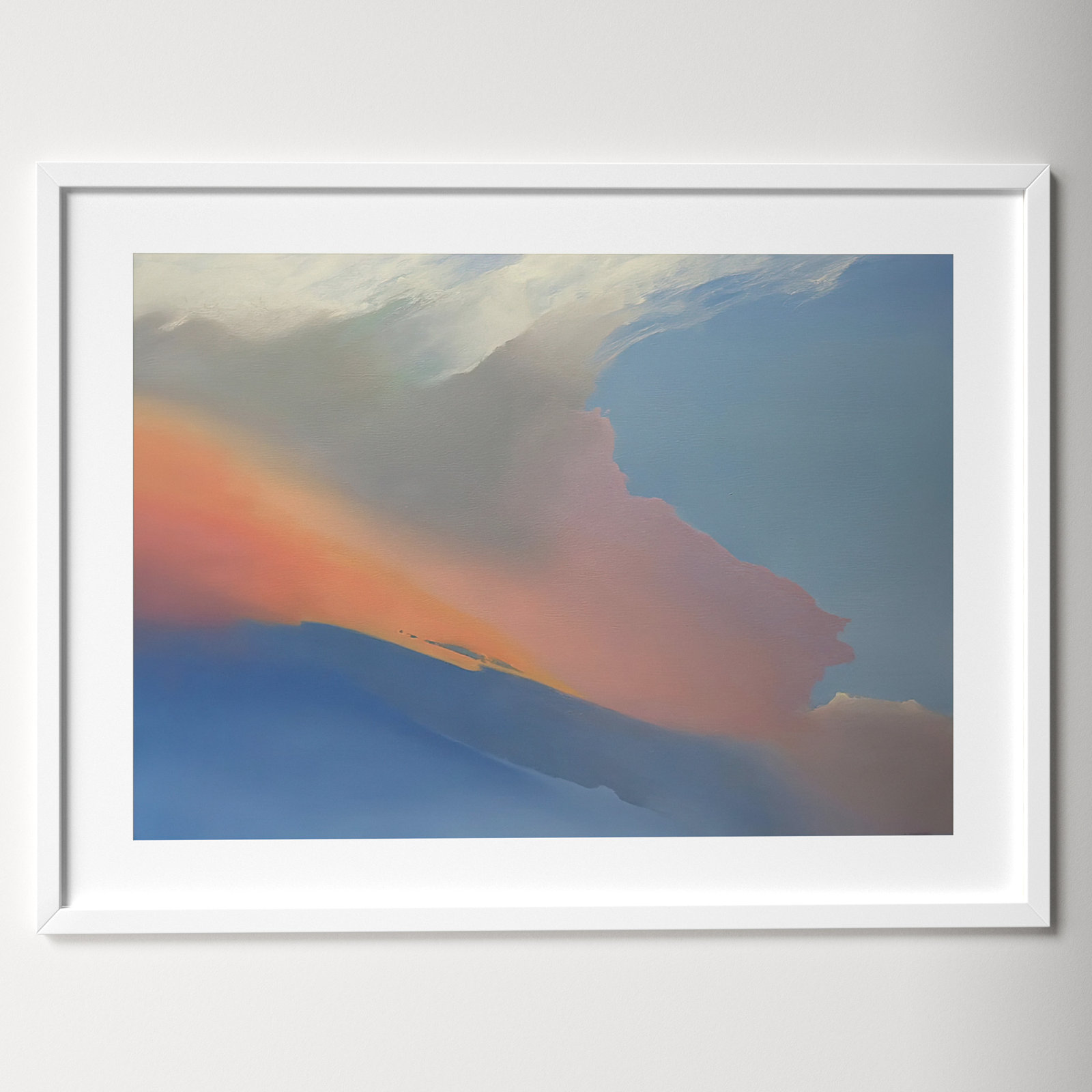 Gulfstream by Cap Pannell, White Framed Paper, 20.12" H x 25.12" W x 0.88" D