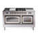 ILVE Nostalgie II Noblesse 60 in Dual Fuel Range 7 Burner, Griddle, Frenchtop