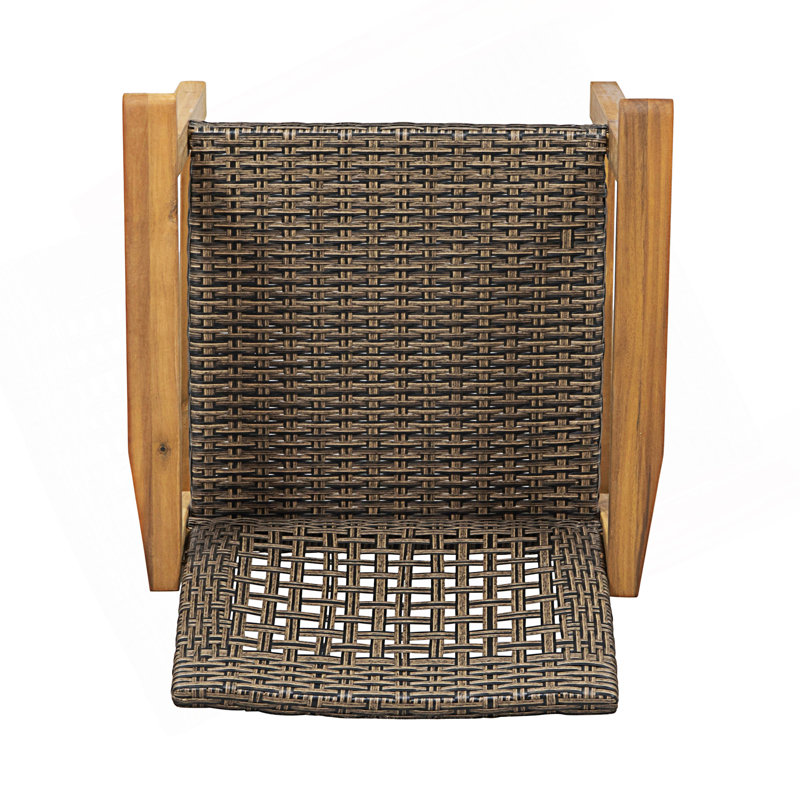 Ensemble de salle à manger 5 pièces pour patio, table à lattes et 4 chaises