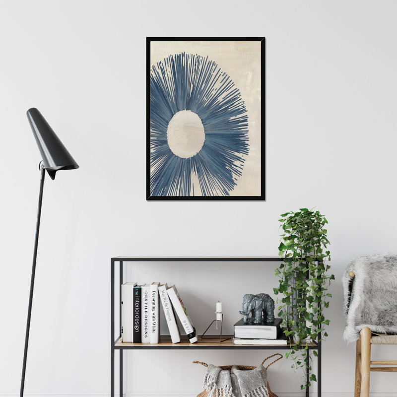 Blue Burst II by Melissa Wang - Painting, Black Framed Paper Print, 50cm H x 34cm W