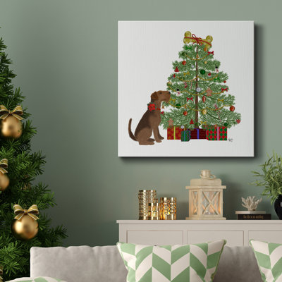 Christmas Des - Bone Tree - Toile tendue avec châssis de qualité supérieure - Prêt à être accroché