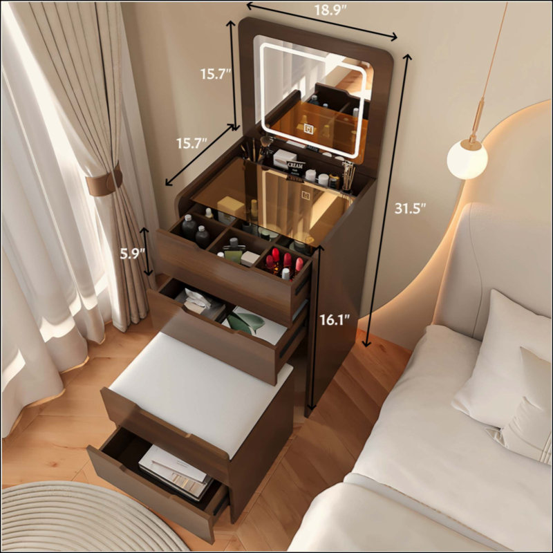 Meuble-lavabo 3 en 1 avec miroir Plip