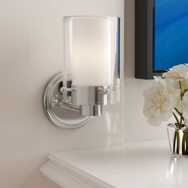 Edene Steel Armed Sconce, Polished Chrome