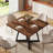 31.5" Small Square Dining Table for 2-4, Industrial Kitchen Table-893266834-893266833