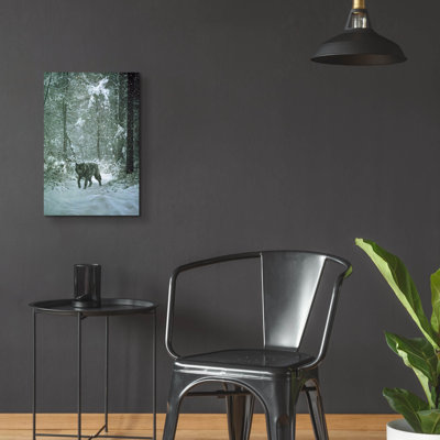 «Winter Encounter-Wolf» par Ron Parker, art mural en verre acrylique,